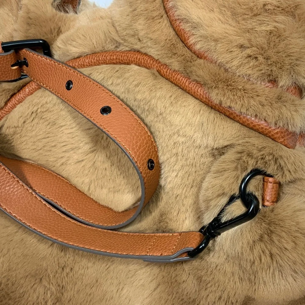 NWT - Foley + Corinna Faux Fur Tan Purse - Picture 3 of 8